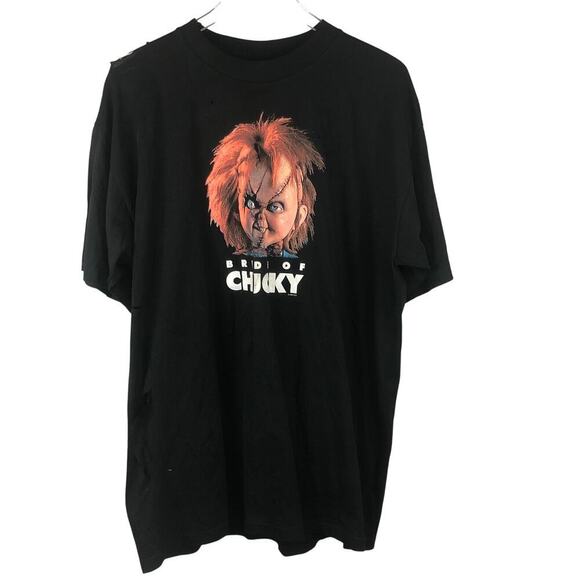 Vintage Bride of Chucky 1998 Movie Q-Tee T-Shirt Rare Mens Size XL - Picture 1 of 8